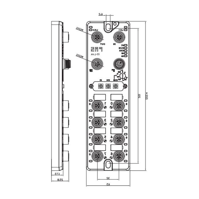 Supports EtherCAT protocol, 8-port, IO-Link Master, Class B, 006B51